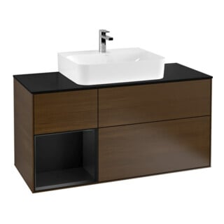V&B Waschtischunterschrank Finion 120cm, Pl b m, Reg li bla m Lac, wal ven
