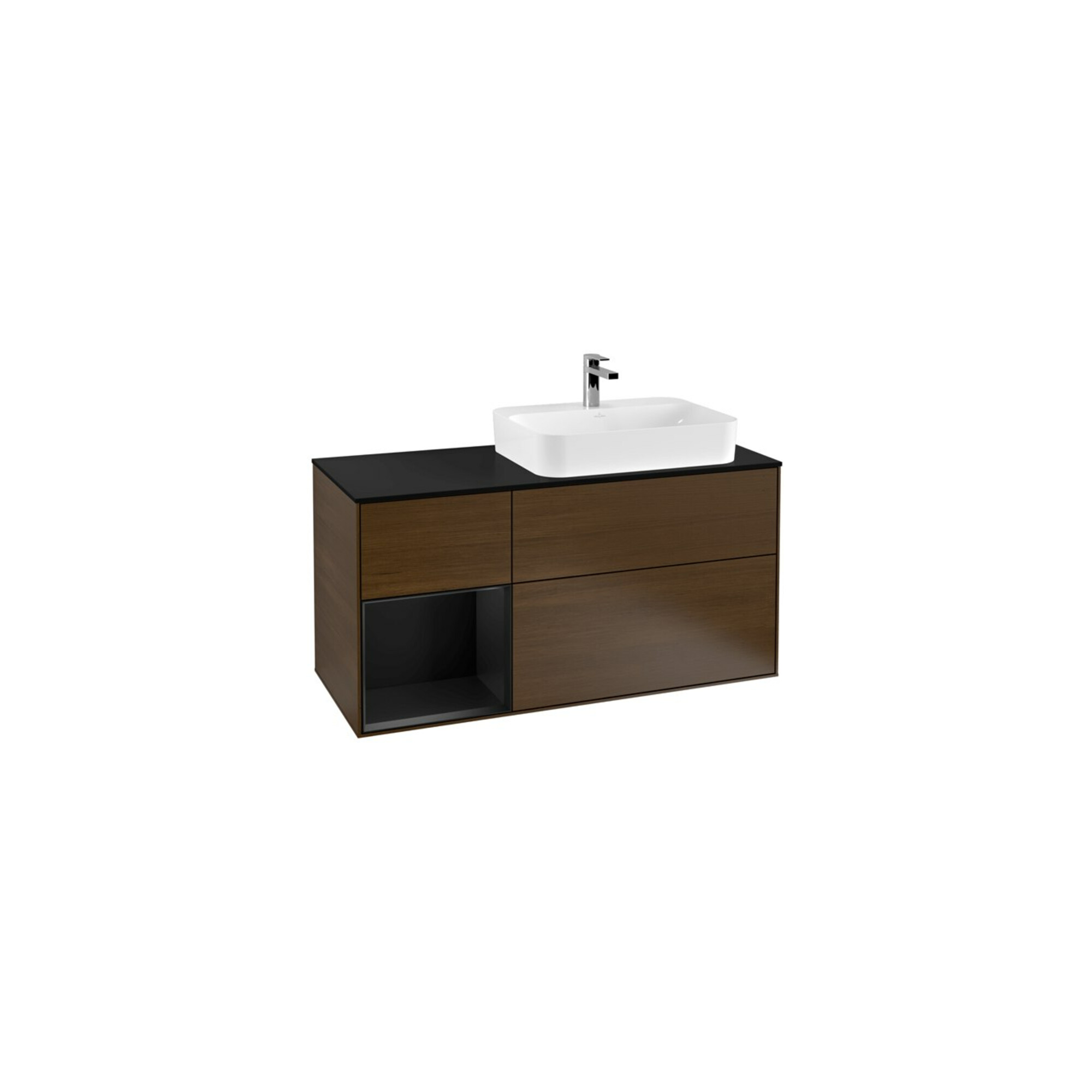 V&B Waschtischunterschrank Finion 120cm, Pl b m, Reg li bla m Lac, wal ven ; Villeroy & Boch