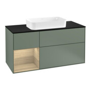 V&B Waschtischunterschrank Finion 120cm, Pl b m, Reg li Oa ven, Oli. m Lac