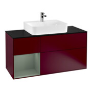 V&B Waschtischunterschrank Finion 120cm, Pl b m, Reg li Oli. m Lac, Peo m