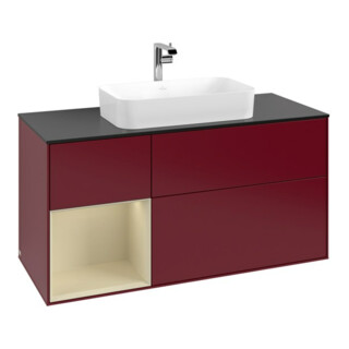 V&B Waschtischunterschrank Finion 120cm, Pl b m, Reg li si Gr m Lac, Peo m