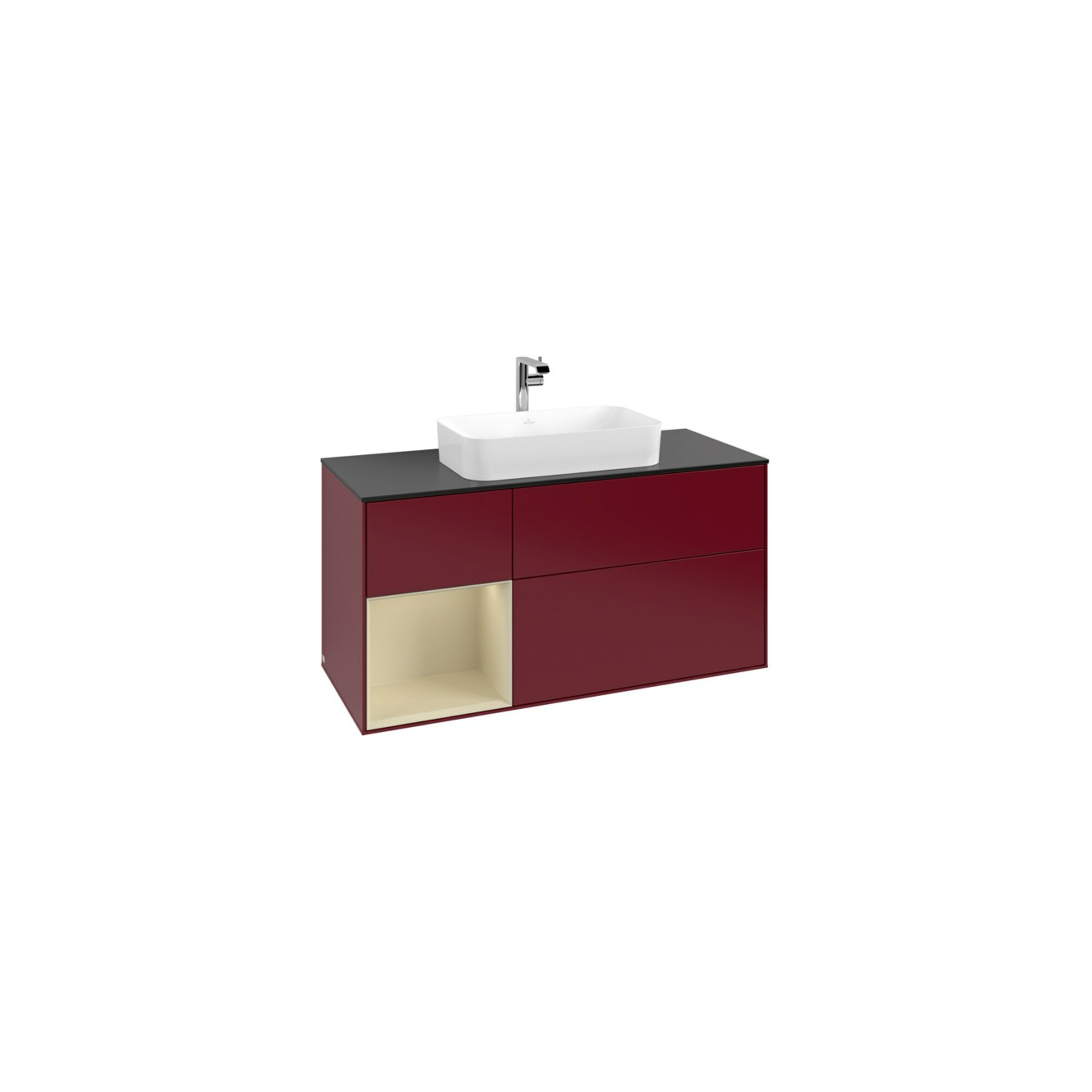 V&B Waschtischunterschrank Finion 120cm, Pl b m, Reg li si Gr m Lac, Peo m ; Villeroy & Boch