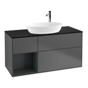 V&B Waschtischunterschrank Finion 120cm, Pl b m, Reg md m Lac, Anthrac. m