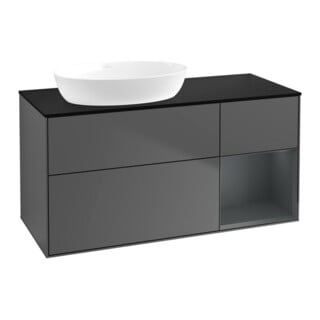 V&B Waschtischunterschrank Finion 120cm, Pl b m, Reg md m Lac, Anthrac. m