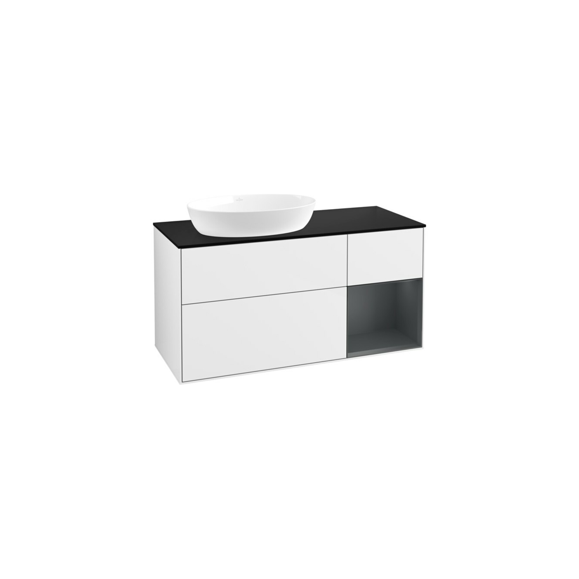 V&B Waschtischunterschrank Finion 120cm, Pl b m, Reg md m Lac, glo wh. Lac ; Villeroy & Boch