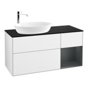 V&B Waschtischunterschrank Finion 120cm, Pl b m, Reg md m Lac, glo wh. Lac