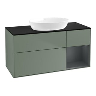 V&B Waschtischunterschrank Finion 120cm, Pl b m, Reg md m Lac, Oli. m Lac