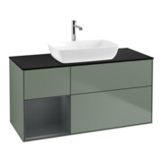 V&B Waschtischunterschrank Finion 120cm, Pl b m, Reg md m Lac, Oli. m Lac