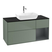 V&B Waschtischunterschrank Finion 120cm, Pl b m, Reg md m Lac, Oli. m Lac