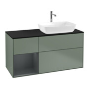 V&B Waschtischunterschrank Finion 120cm, Pl b m, Reg md m Lac, Oli. m Lac
