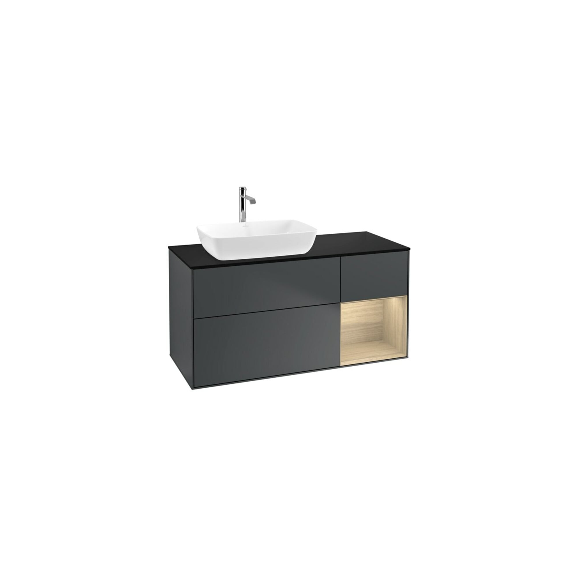 V&B Waschtischunterschrank Finion 120cm, Pl b m, Reg Oa ven, md bl. m Lac ; Villeroy & Boch