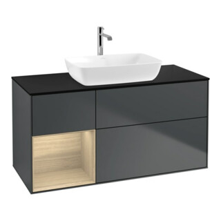 V&B Waschtischunterschrank Finion 120cm, Pl b m, Reg Oa ven, md bl. m Lac
