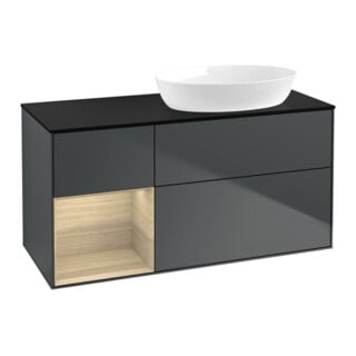 V&B Waschtischunterschrank Finion 120cm, Pl b m, Reg Oa ven, md bl. m Lac