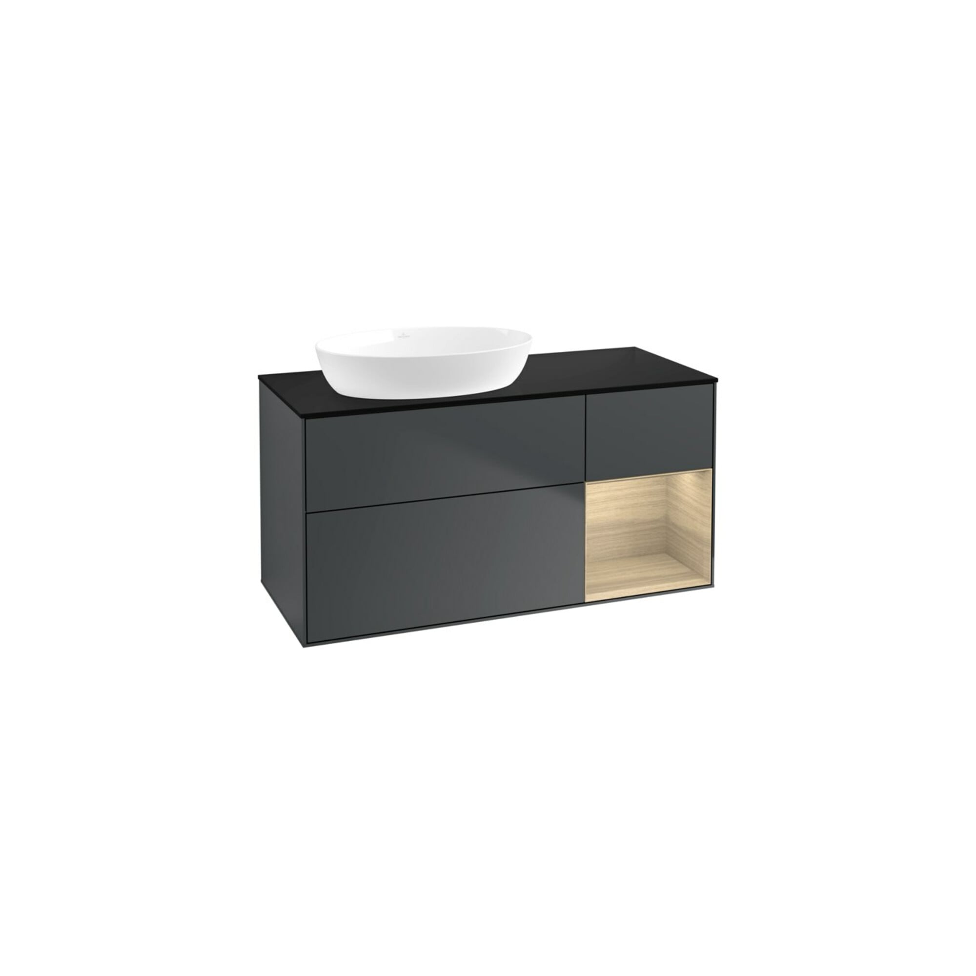 V&B Waschtischunterschrank Finion 120cm, Pl b m, Reg Oa ven, md bl. m Lac ; Villeroy & Boch