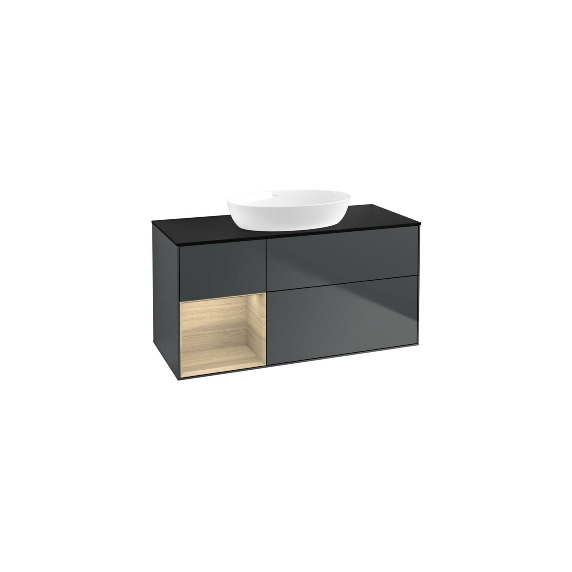 V&B Waschtischunterschrank Finion 120cm, Pl b m, Reg Oa ven, md bl. m Lac ; Villeroy & Boch