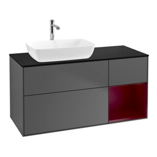 V&B Waschtischunterschrank Finion 120cm, Pl b m, Reg Peo m Lac, Anthrac. m