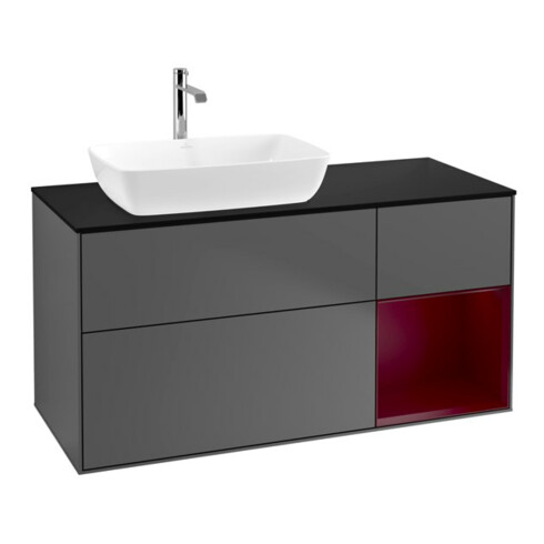 V&B Waschtischunterschrank Finion 120cm, Pl b m, Reg Peo m Lac, Anthrac. m