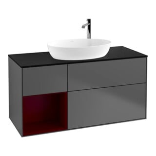 V&B Waschtischunterschrank Finion 120cm, Pl b m, Reg Peo m Lac, Anthrac. m