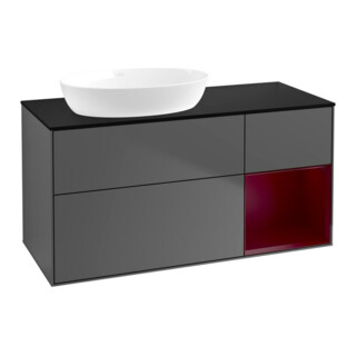 V&B Waschtischunterschrank Finion 120cm, Pl b m, Reg Peo m Lac, Anthrac. m