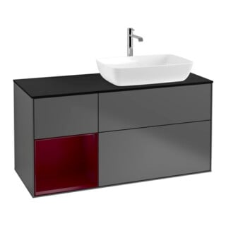 V&B Waschtischunterschrank Finion 120cm, Pl b m, Reg Peo m Lac, Anthrac. m