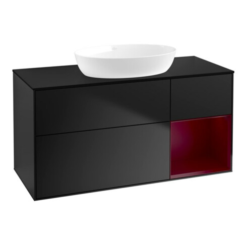 V&B Waschtischunterschrank Finion 120cm, Pl b m, Reg Peo m Lac, bla m Lac