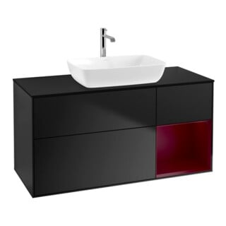 V&B Waschtischunterschrank Finion 120cm, Pl b m, Reg Peo m Lac, bla m Lac