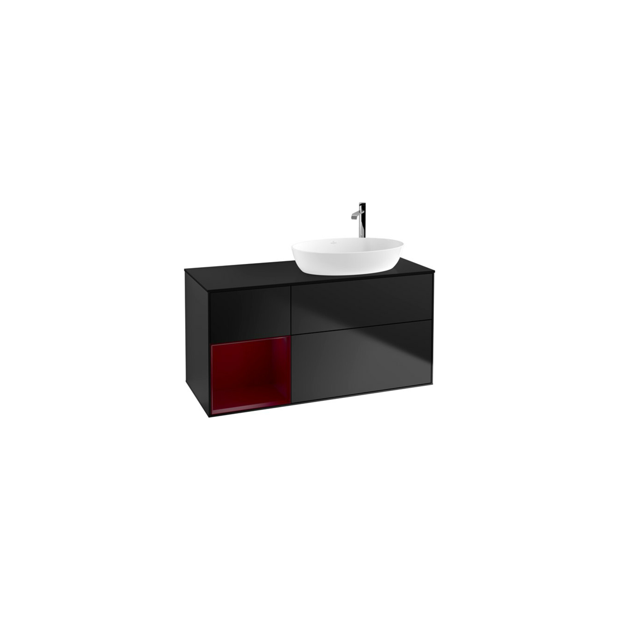 V&B Waschtischunterschrank Finion 120cm, Pl b m, Reg Peo m Lac, bla m Lac ; Villeroy & Boch