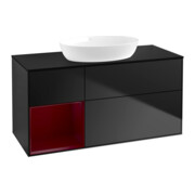 V&B Waschtischunterschrank Finion 120cm, Pl b m, Reg Peo m Lac, bla m Lac