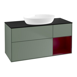 V&B Waschtischunterschrank Finion 120cm, Pl b m, Reg Peo m Lac, Oli. m Lac