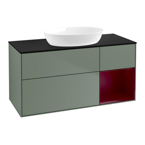 V&B Waschtischunterschrank Finion 120cm, Pl b m, Reg Peo m Lac, Oli. m Lac