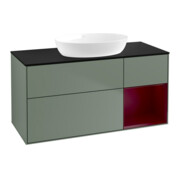 V&B Waschtischunterschrank Finion 120cm, Pl b m, Reg Peo m Lac, Oli. m Lac