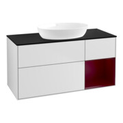 V&B Waschtischunterschrank Finion 120cm, Pl b m, Reg Peo m Lac, wh. m Lac