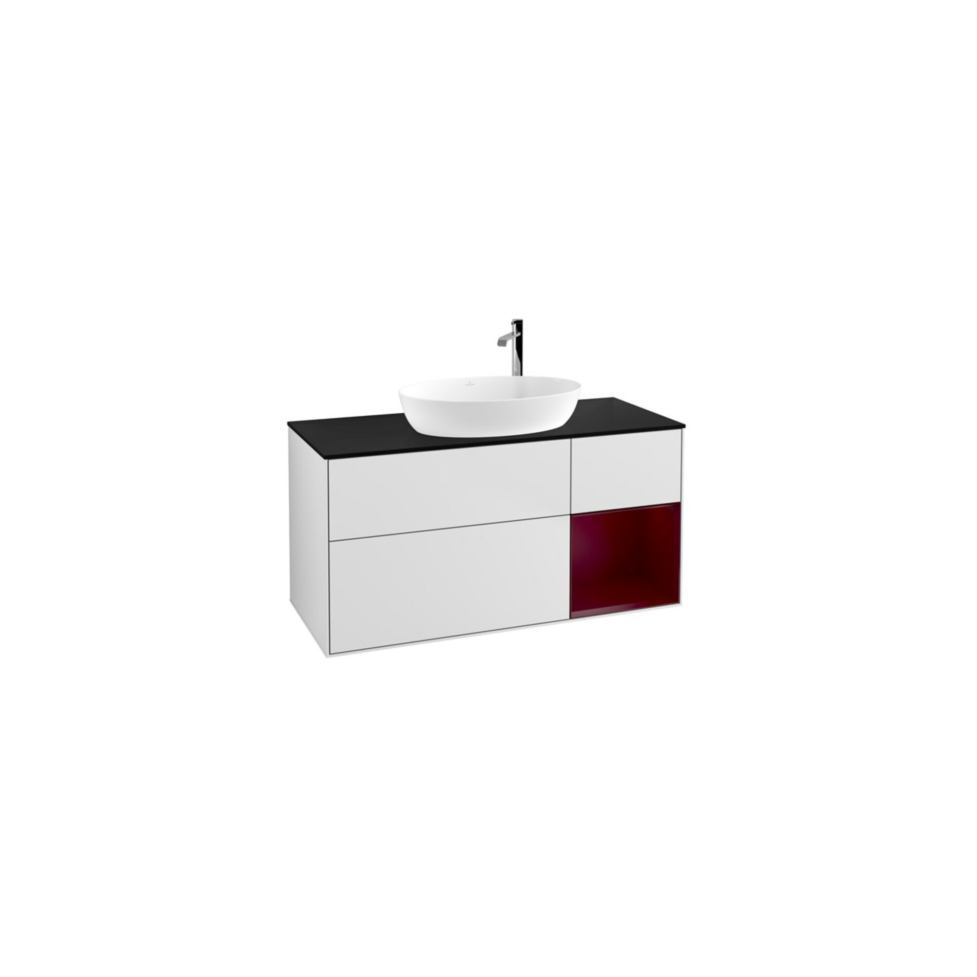 V&B Waschtischunterschrank Finion 120cm, Pl b m, Reg Peo m Lac, wh. m Lac ; Villeroy & Boch