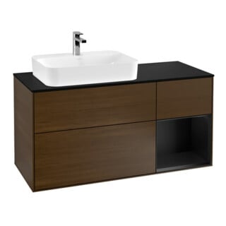 V&B Waschtischunterschrank Finion 120cm, Pl b m, Reg re bla m Lac, wal ven