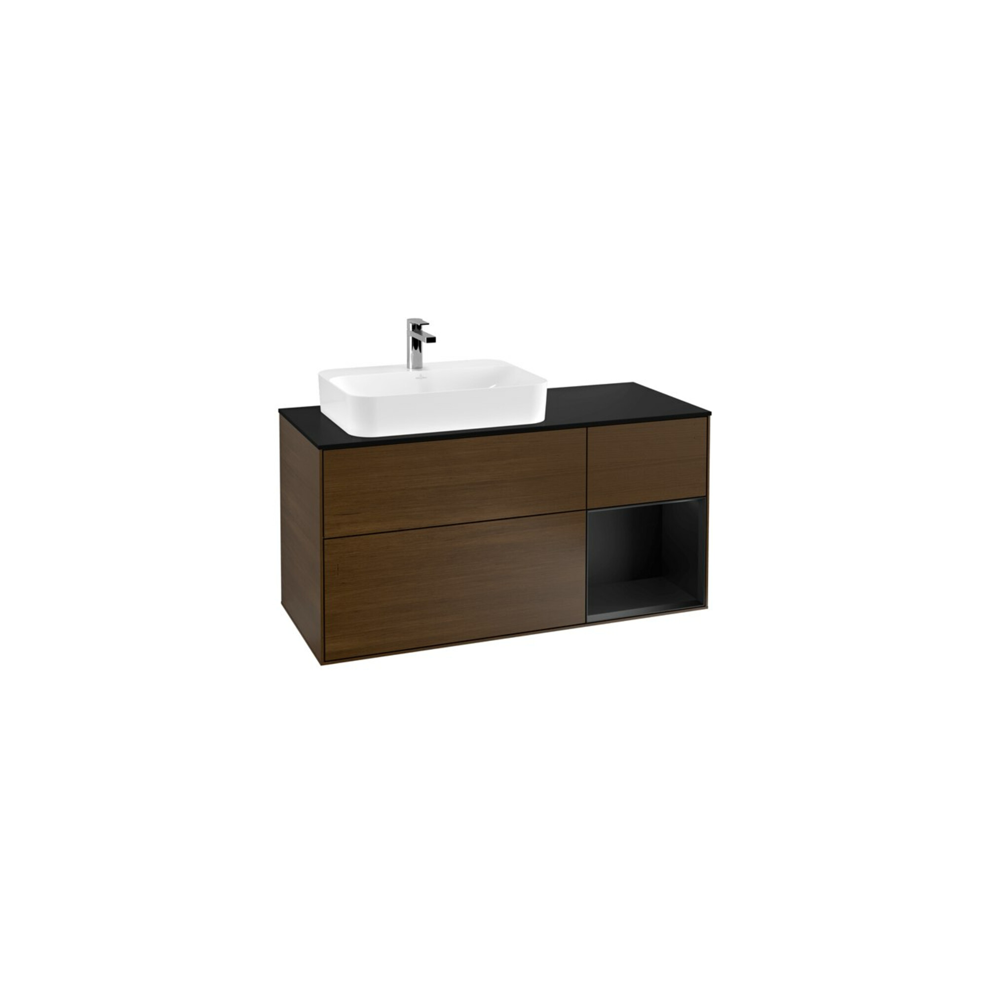 V&B Waschtischunterschrank Finion 120cm, Pl b m, Reg re bla m Lac, wal ven ; Villeroy & Boch