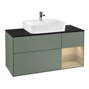 V&B Waschtischunterschrank Finion 120cm, Pl b m, Reg re Oa ven, Oli. m Lac
