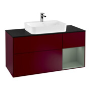 V&B Waschtischunterschrank Finion 120cm, Pl b m, Reg re Oli. m Lac, Peo m