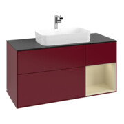 V&B Waschtischunterschrank Finion 120cm, Pl b m, Reg re si Gr m Lac, Peo m
