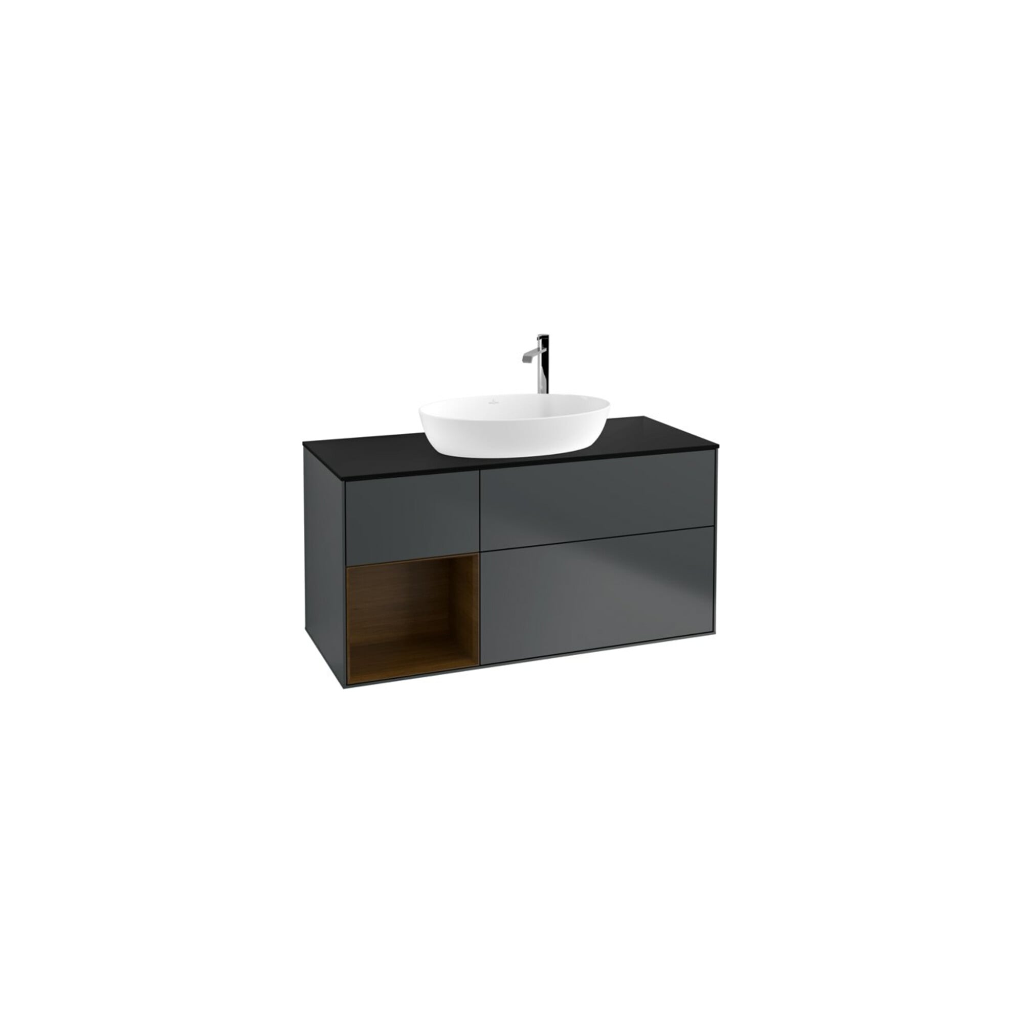 V&B Waschtischunterschrank Finion 120cm, Pl b m, Reg wal ven, md bl. m Lac ; Villeroy & Boch