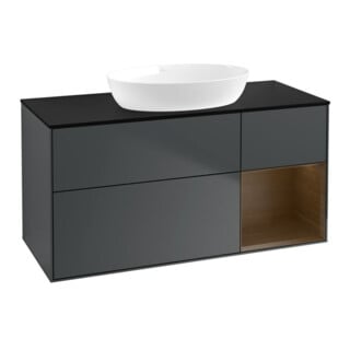 V&B Waschtischunterschrank Finion 120cm, Pl b m, Reg wal ven, md bl. m Lac