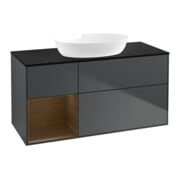V&B Waschtischunterschrank Finion 120cm, Pl b m, Reg wal ven, md bl. m Lac