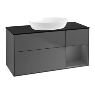 V&B Waschtischunterschrank Finion 120cm, Pl b m, Rg A m Lac, Anthrac. m