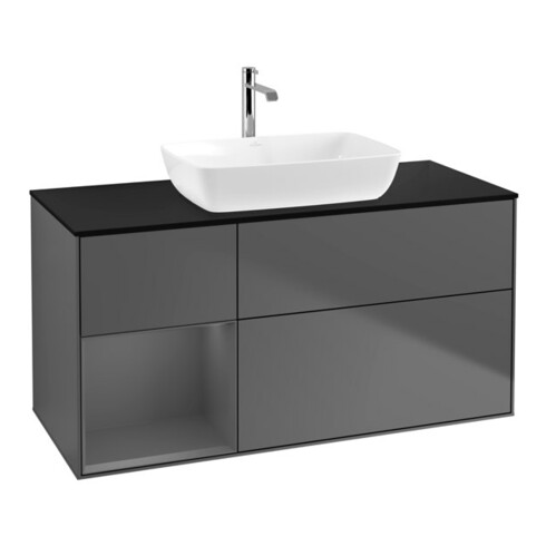 V&B Waschtischunterschrank Finion 120cm, Pl b m, Rg A m Lac, Anthrac. m