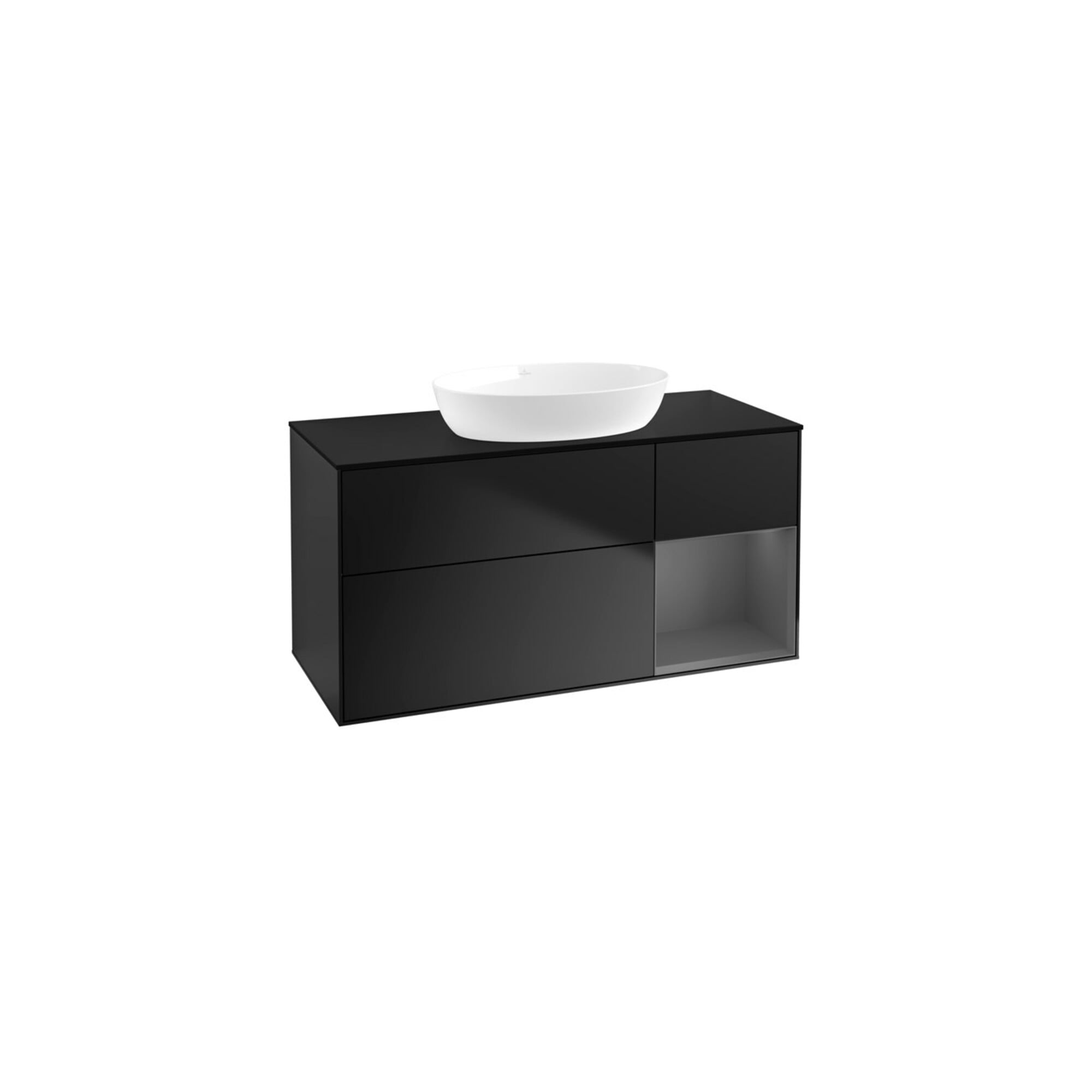 V&B Waschtischunterschrank Finion 120cm, Pl b m, Rg A m Lac, bla m Lac ; Villeroy & Boch
