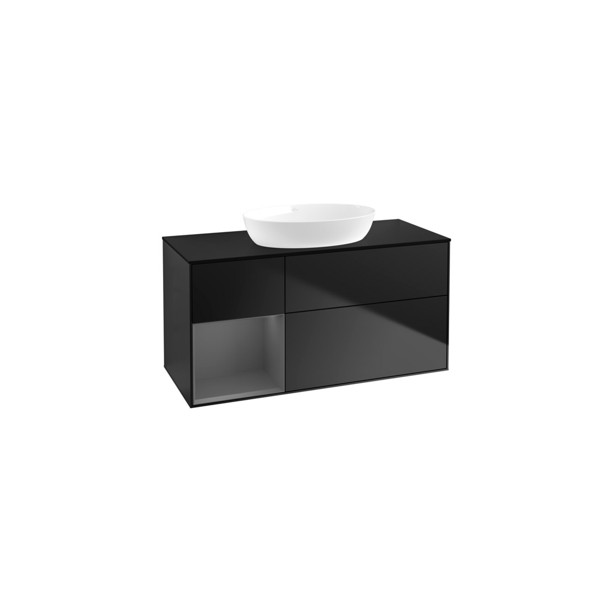 V&B Waschtischunterschrank Finion 120cm, Pl b m, Rg A m Lac, bla m Lac ; Villeroy & Boch