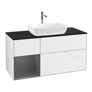 V&B Waschtischunterschrank Finion 120cm, Pl b m, Rg A m Lac, glo wh. Lac
