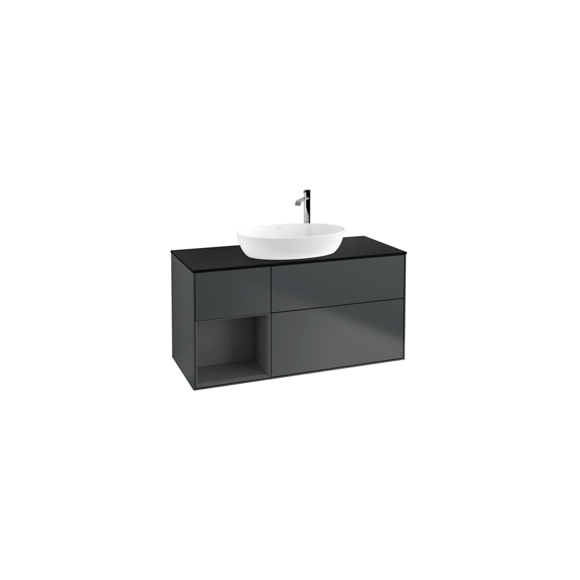 V&B Waschtischunterschrank Finion 120cm, Pl b m, Rg A m Lac, md bl. m Lac ; Villeroy & Boch