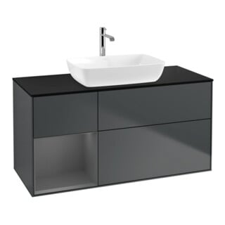 V&B Waschtischunterschrank Finion 120cm, Pl b m, Rg A m Lac, md bl. m Lac