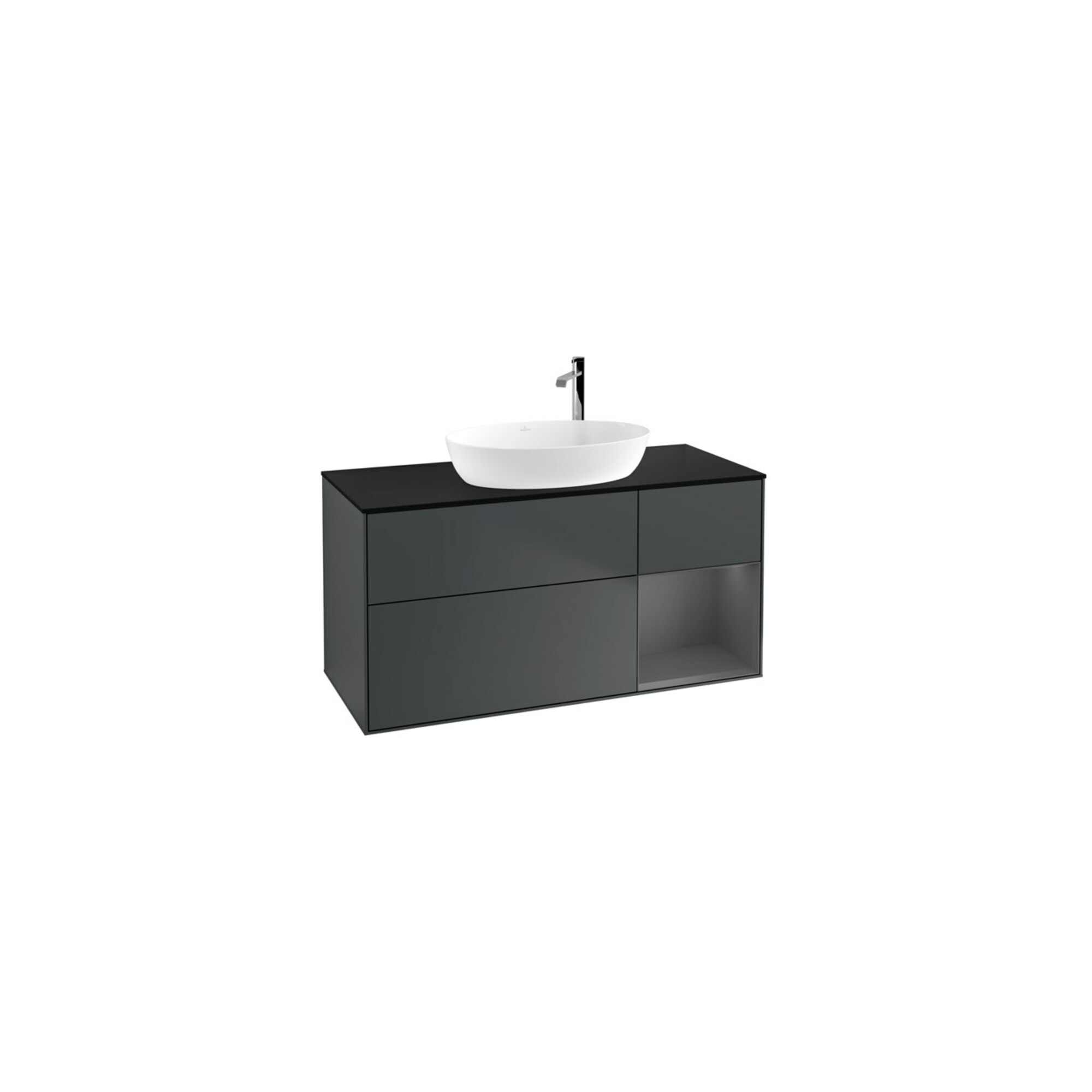 V&B Waschtischunterschrank Finion 120cm, Pl b m, Rg A m Lac, md bl. m Lac ; Villeroy & Boch