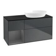 V&B Waschtischunterschrank Finion 120cm, Pl b m, Rg A m Lac, md bl. m Lac